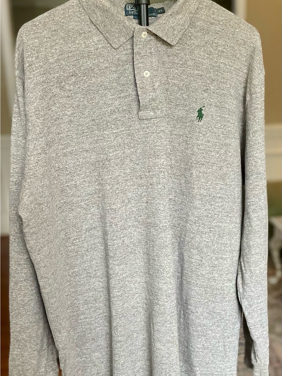 Ralph Lauren Other - Ralph Lauren Heather Gray Long-Sleeve Polo with Green Pony, Men’s XL
